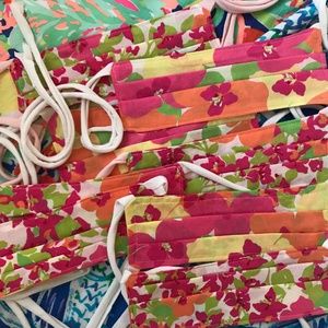 Lilly Pulitzer Handmade Pleated Face Masks